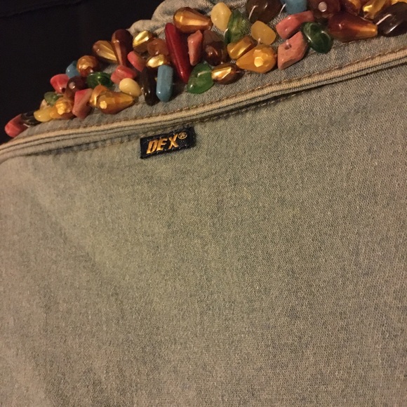 Custom Beaded Dex Denim Vest - Picture 6 of 6